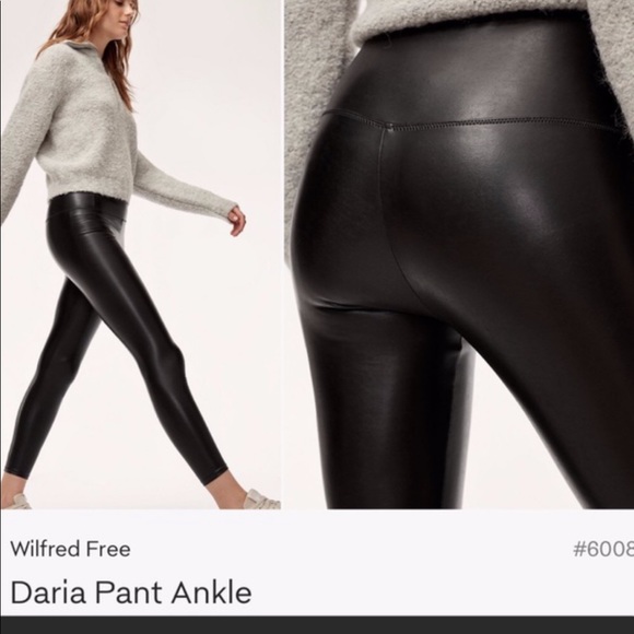 Wilfred Free Daria High Waist Vegan Leather Pant M - Picture 6 of 8